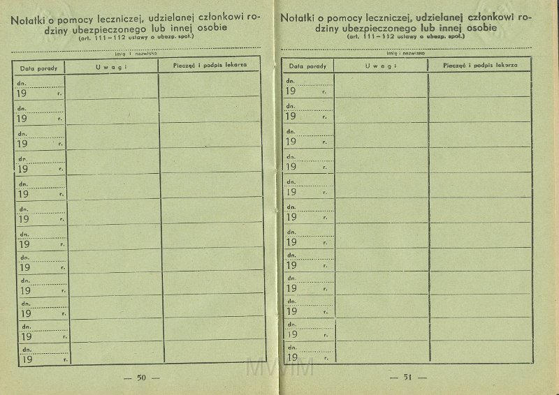 KKE 5431-28.jpg - Dok. Legitymacja ubezpieczeniowa. Legitymacja wydana przez Ubezpieczenia Społeczne w Wilnie dla Michała Katkowskiego (ur. w Taboryszkach), Wilno, 4 IV 1936 r.